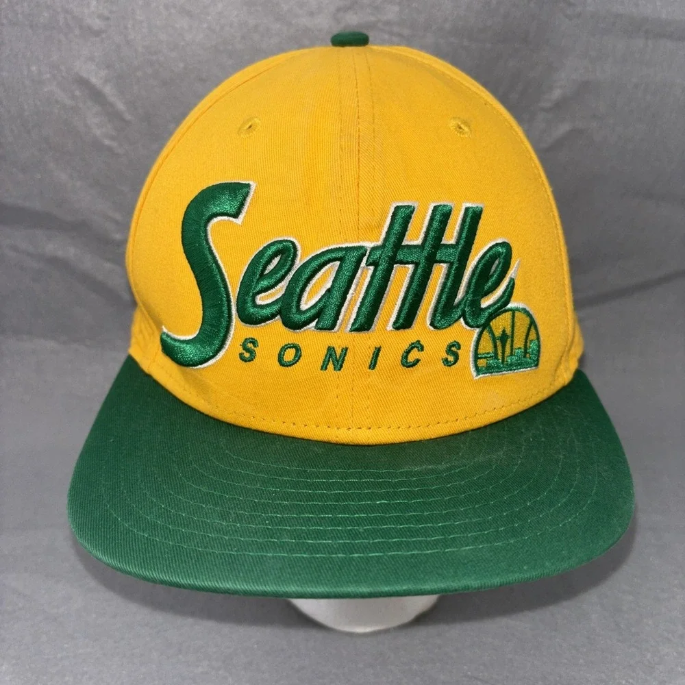 Seattle Super Sonics‎ NBA New Era 9fifty Snapback Cap Hat Hardwood Classics EUC